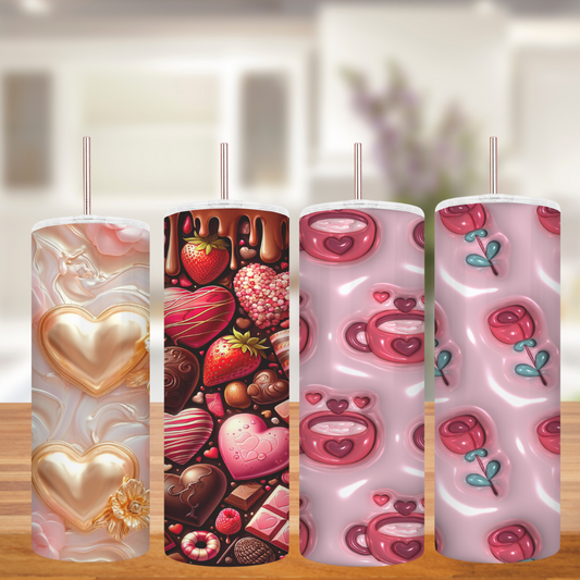 Love in a Tumbler: Valentine’s Day Themed 20oz Stainless Steel Tumbler