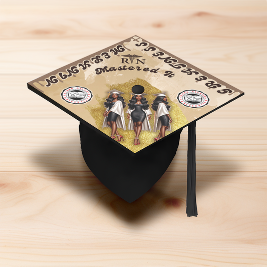 Customizable Graduation Cap Topper- Removeable Printed Topper