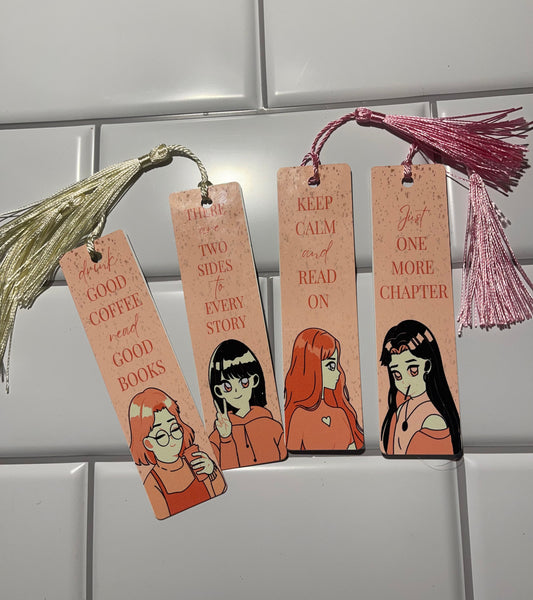 Anime Style Bookmarks- Set of 4
