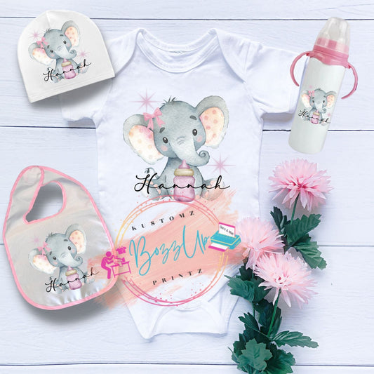 Custom Elephant Baby Set-Pink - BozzUp Kustomz