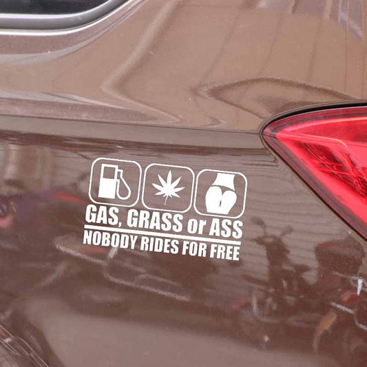 Gas Grass or A** Car Decal - BozzUp Kustomz