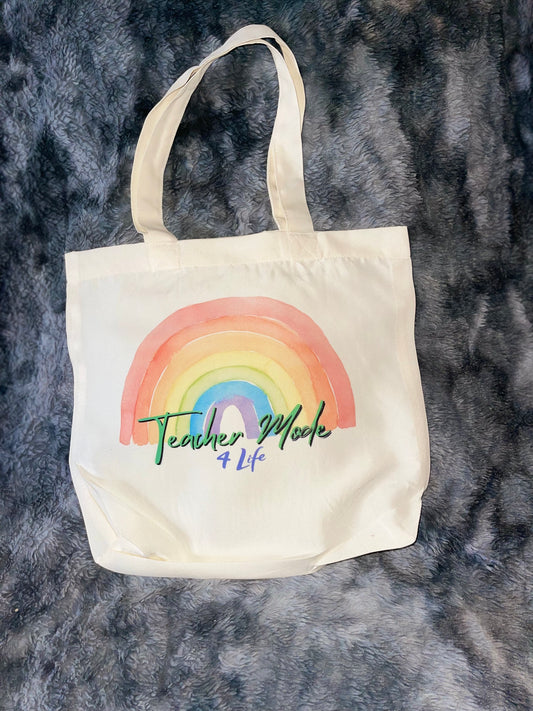 Teacher Mode Rainbow Canvas bag