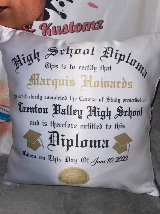 Diploma Throw pillow
